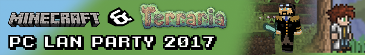 Minecraft & Terraria LAN Party Banner